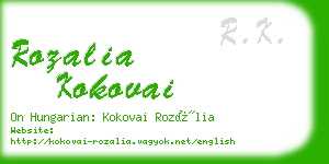 rozalia kokovai business card